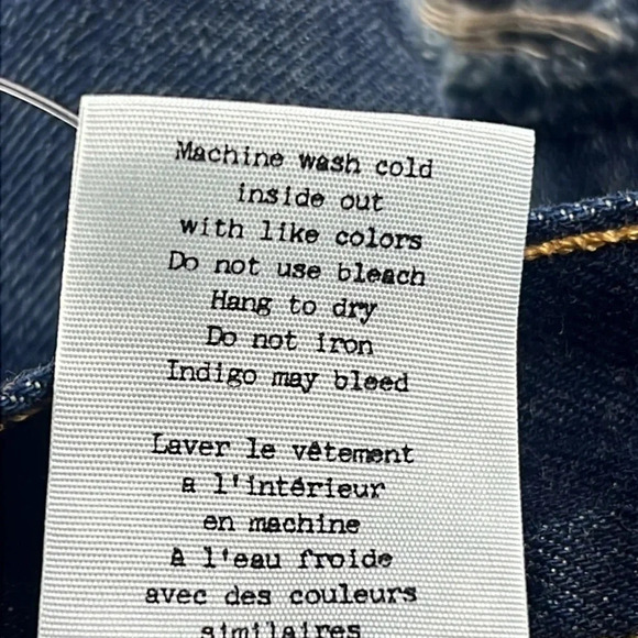 Rag & Bone Doris Cut Off Distressed Denim Shorts Dark Wash Size 24 - Picture 12 of 13